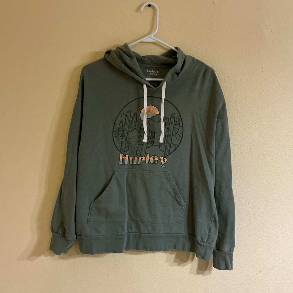 Hurley Green Women's Hoodie with Graphic